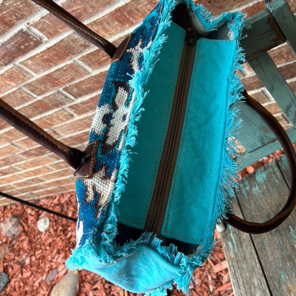 MyRA BAG Aqua Imagica Small Tote Bag NWT - Picture 7 of 10